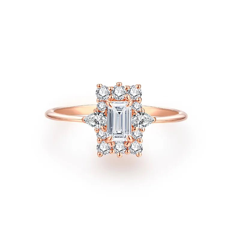 Moissanite Diamond Octagon Cut Ring in Solid Gold - Florence Jewellers