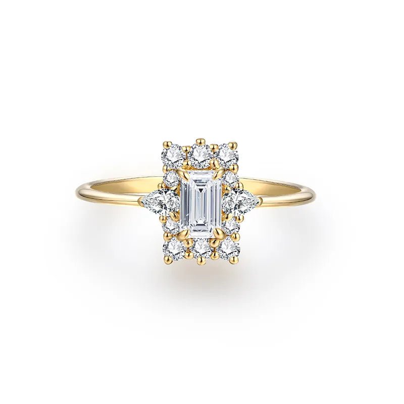 Moissanite Diamond Octagon Cut Ring in Solid Gold - Florence Jewellers